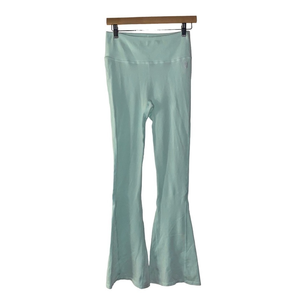 Free People Movement Rich Soul Flare Green Leggings Women M/L Yoga‎ Pant NEW